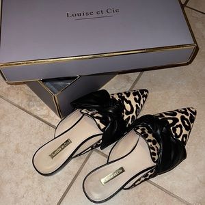Leopard mules size 7.5 Louise et Cie